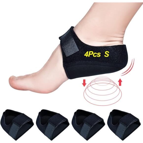 Heel Protectors(4Pcs) Heel Cups for Heel Pain Heel Cushion for Plantar Fasciitis - Picture 1 of 7